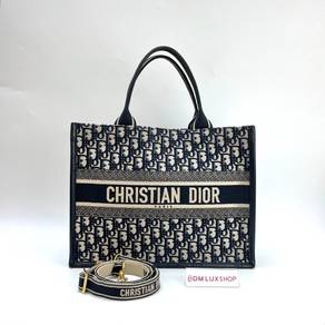 Preloved Dior Blue Oblique Medium Book Tote