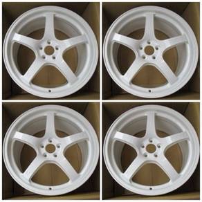 Rays  57CR 18 9.5J +38 PCD120 gloss white FK8 FL5