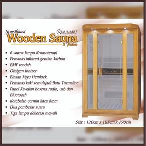 wooden sauna 2 person, sauna kayu 2 orang infrared