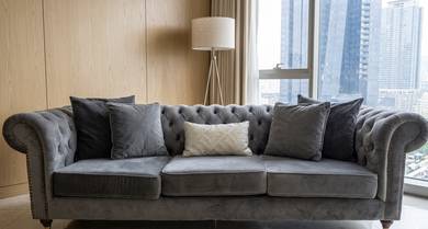 Luxury Grey Velvet Sofa for Sale