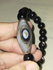 1 Eyed Agate Goat eye obsidian bracelet