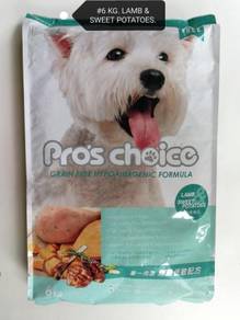 Pro's Choice 6kg Lamb Sweet Potato Dog Food Anjing