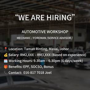Mekanik / Mechanic / Foreman / Service Advisor