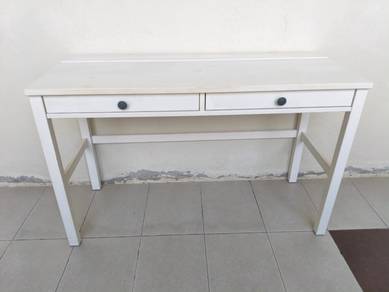 IKEA HEMNES White Desk with Drawers/Sold wood