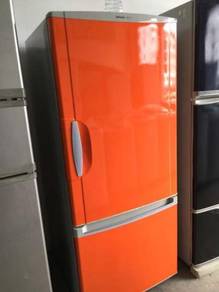 Orange Fridge Refrigerator National Peti Freezer