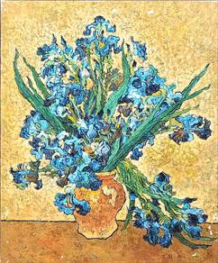 Vase with Irises- Reproduction oil painting