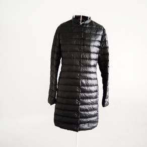 Elegant Black Ultralight Weight Long Down Jacket