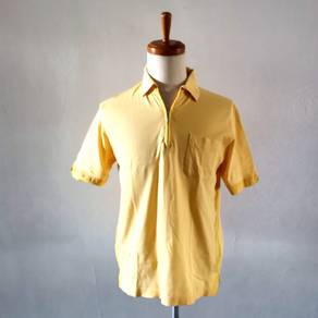 Kenzo Golf Yellow Half Zipper Polo Shirt