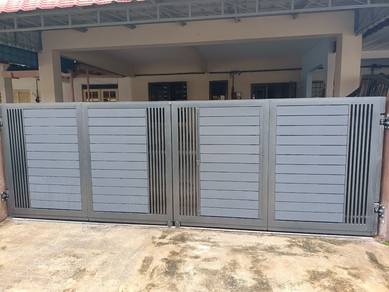 Pintu Pagar Semi Aluminium