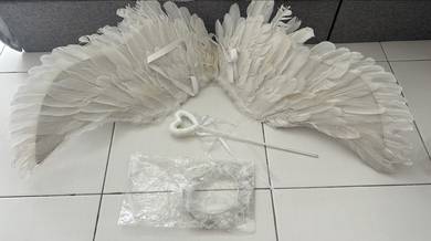 White Feather Angel Wings Costume Set