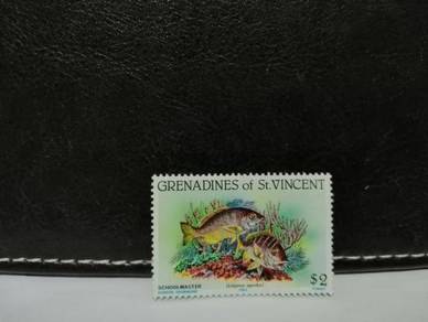 1984 Grenadines Stamp Fish Coral
