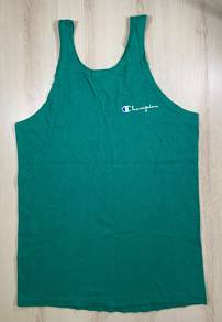 Champion Vintage Green Singlet #CH Used