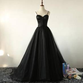 Black wedding prom evening dress gown RBP1584
