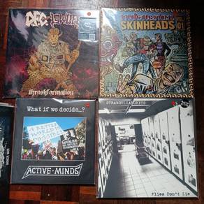 hardcore punk vinyl record lp piring hitam