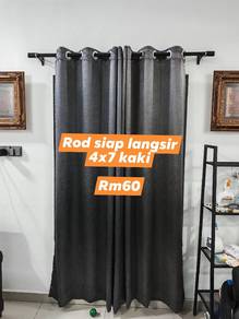 Set Lengkap Langsir dan Rod