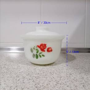 Vintage PYREX Ovenware June Rose Large Bowl with L
