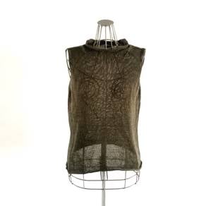 Michael Kors Knit Sleeveless Top In Green