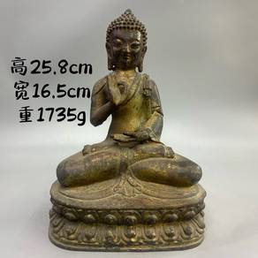 Hiasan Patung Buddha Shakyamuni daripada Tembaga