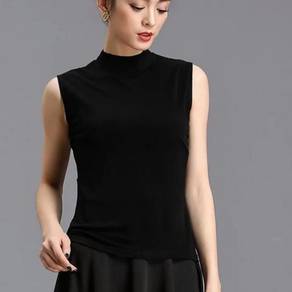 Black sleeveless top