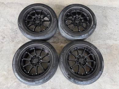 Rim ce28 thailand 15 inch gloss black tyr conti