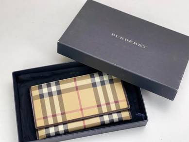 Burberry Canvas Leather Long Wallet