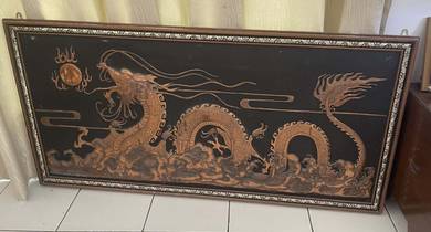 Energetic Dragon Fengshui Copper Embossed Artwork