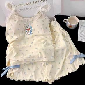 Cute Doraemon Camisole & Shorts Lounge Set