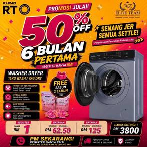Washer Dryer Khind Inverter (Ayer Baloi)