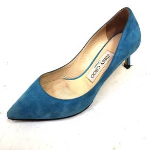 JIMMY CHOO Romy 85 teal blue suede leather pump
