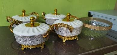 Set Mangkuk Lauk & Nasi Mewah (Material Plastik Te