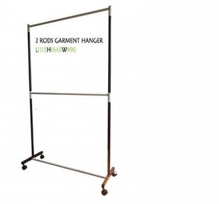 2 rods garment hanger/clothes hanger