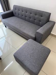 3-Seater Sofa + Matching Ottoman — Good Condition