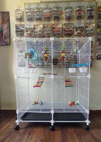 King Bird Cage with Full Accessories 