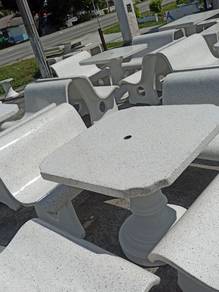 Set meja batu marble terazzo