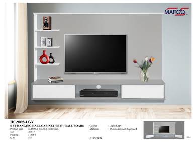 6 FT Wall Hanging Tv Cabinet