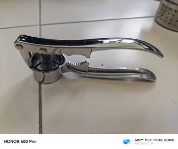Stainless Steel Round Garlic Press Kitc
