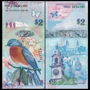 Bermuda 2 Dollar 2009 Prefix A/1 全新 百慕大2元 2009