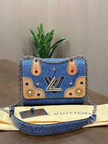 Louis Vuitton MM Twist Studded Epi Denim Leather
