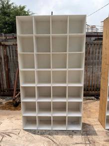 4x7ft 28 Compartments Rack Shelves Cabinet Bookcas