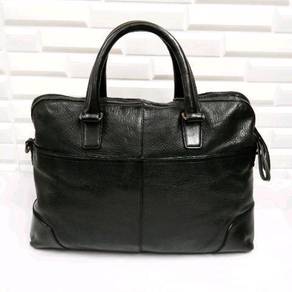Authentic COACH Crosby leather zip-top briefcase