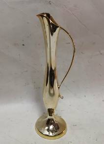Japan Vintage Silver Gold Plated Metal Bud Vase