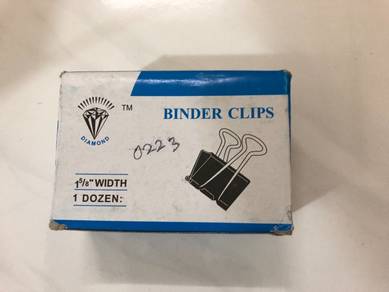 Stationery: Binder Clips 1 Dozen (41mm)