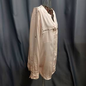 Calvin Klein Women's Peach Roll Tab Button Down