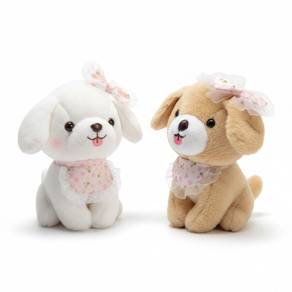 25cm Kawaii Puppy Plush Toy with Bow