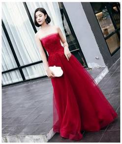 Red wedding bridal evening dress gown RBP1122