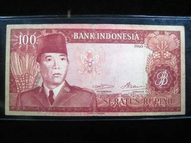 Indonesia Soekarno 100 Rupiah 1960  ef