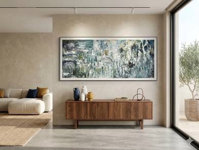 Urban Rain Symphony – Textured Abstract Acrylic Wa