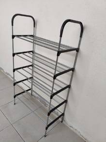 5 Tier Shoe Rack Organizer Metal Shelves