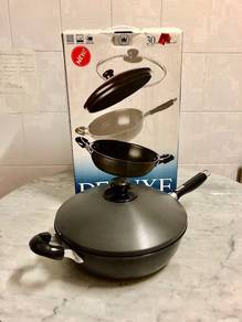 Deluxe Hard Anodized Deep Itame Pan - 30cm