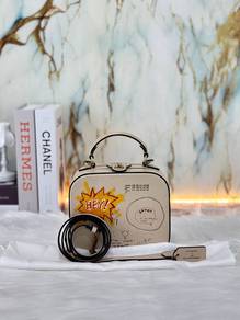 COACH X JEAN Michel Basquat Ivory Square Bag